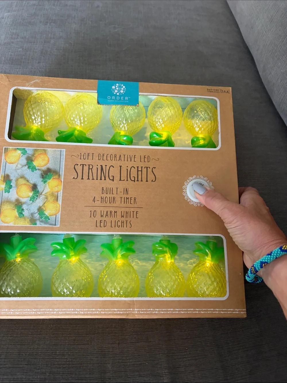 Pineapple String Lights - Yellow & Green Decorative LED